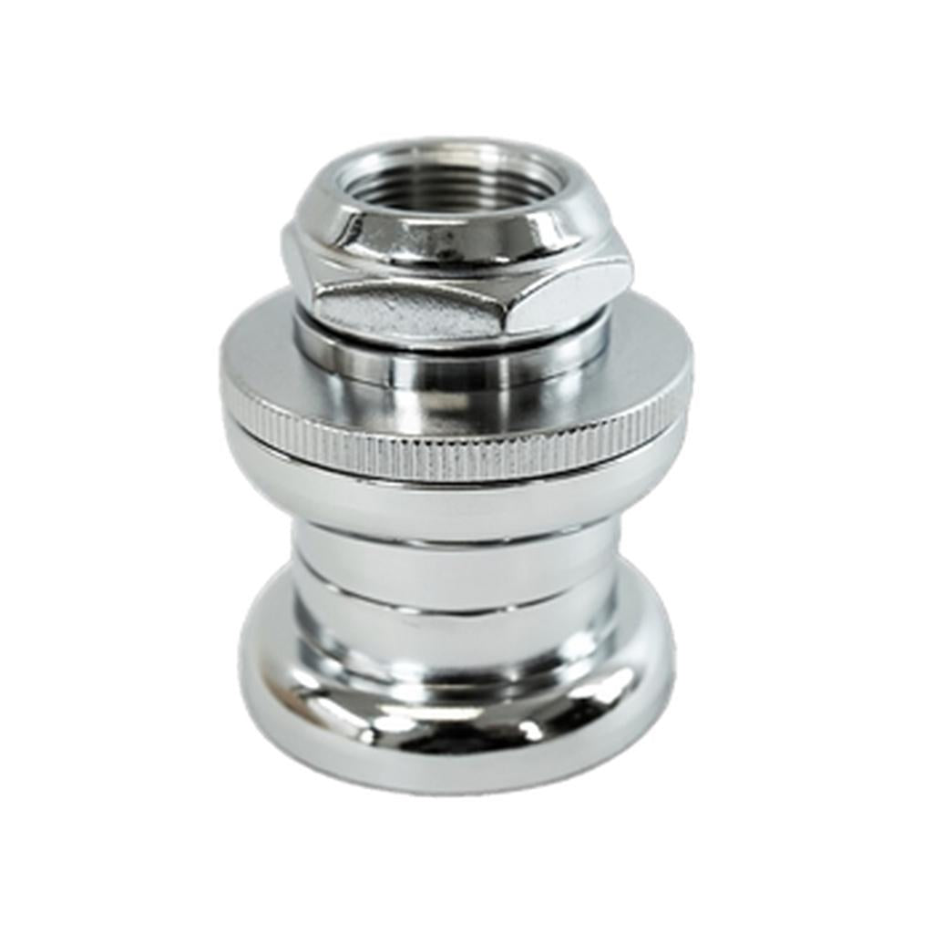Close-up of a shiny Tange AW-27 Threaded 1 Inch BMX Push In Headset—an iconic component for securing your bike’s fork to the frame, ideal for any Old School BMX build.