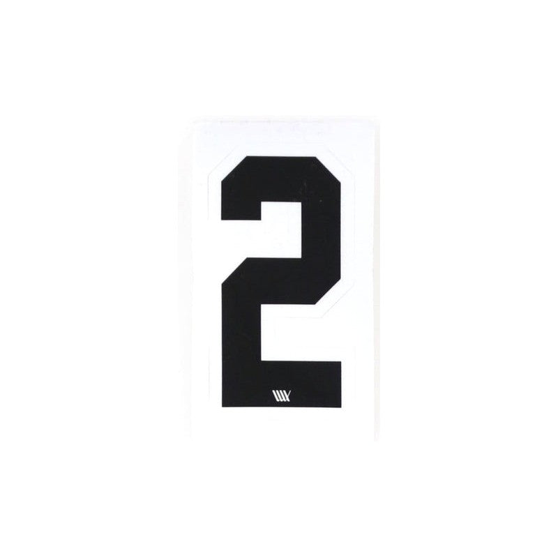 LUXBMX Race Number / Black / White / 2