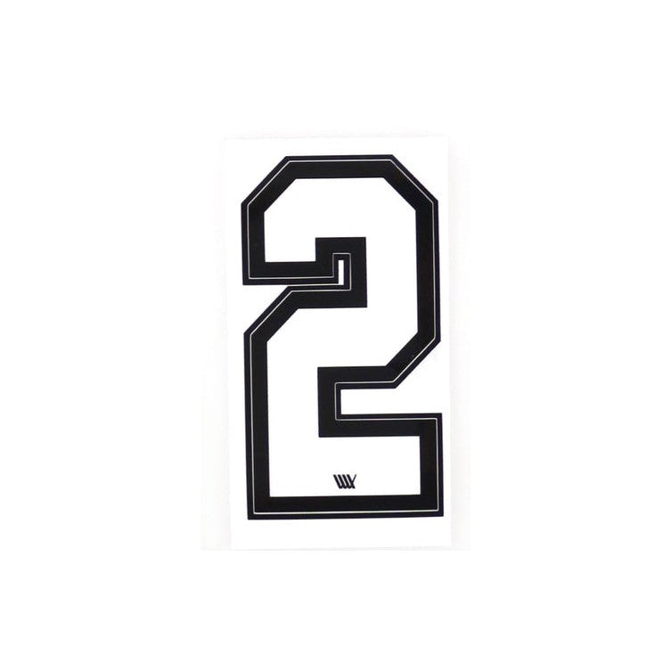 LUXBMX Race Number / White / Black / 2
