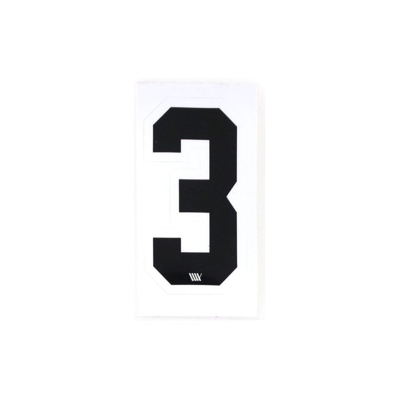 LUXBMX Race Number / Black / White / 3