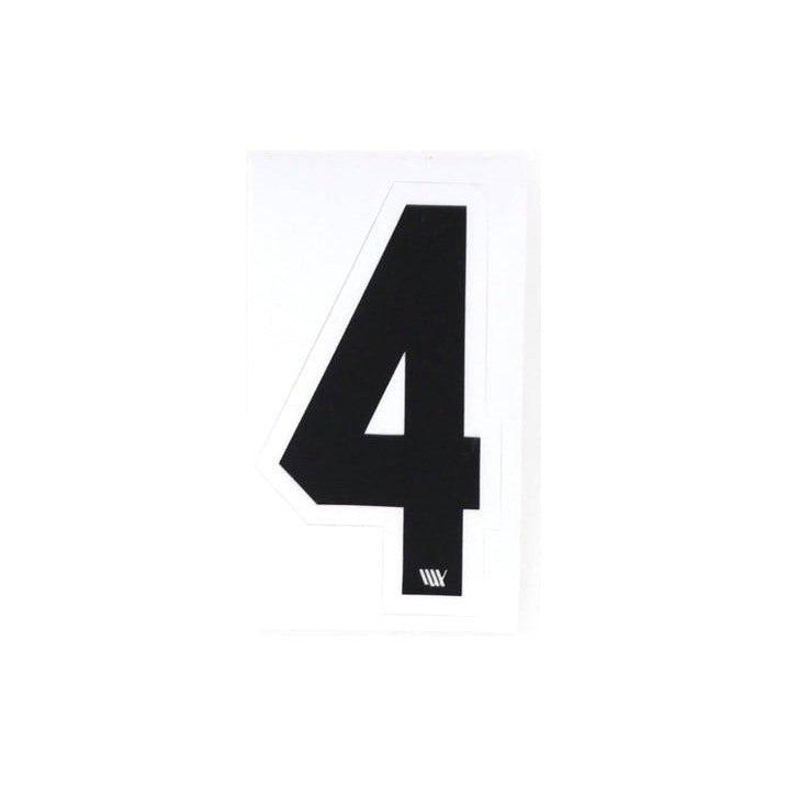 LUXBMX Race Number / Black / White / 4