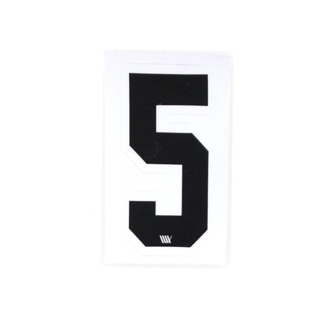 LUXBMX Race Number / Black / White / 5
