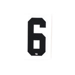 LUXBMX Race Number / Black / White / 6