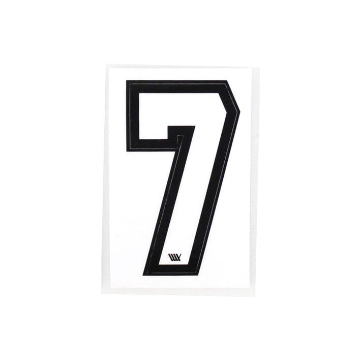 LUXBMX Race Number / White / Black / 7