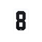 LUXBMX Race Number / Black / White / 8