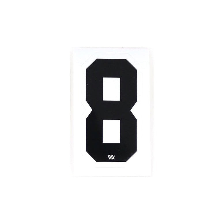 LUXBMX Race Number / Black / White / 8
