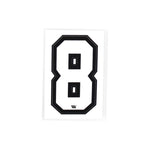 LUXBMX Race Number / White / Black / 8