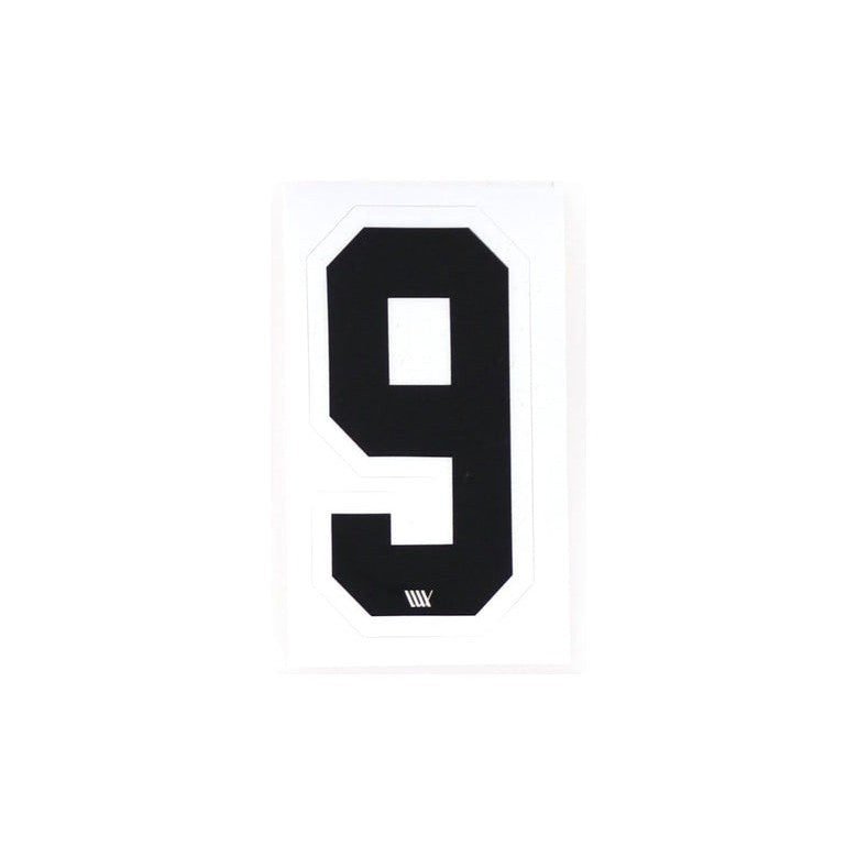 LUXBMX Race Number / Black / White / 9