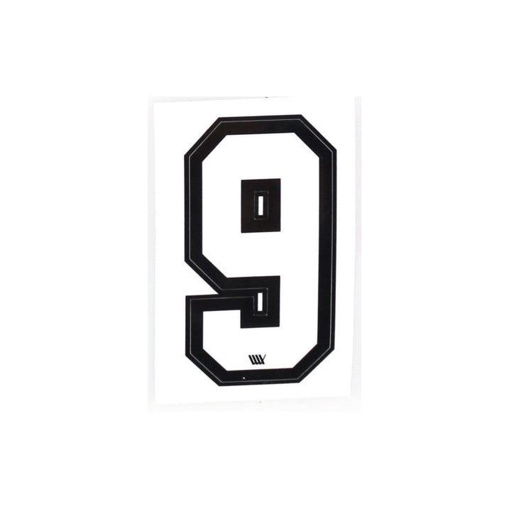 LUXBMX Race Number / White / Black / 9