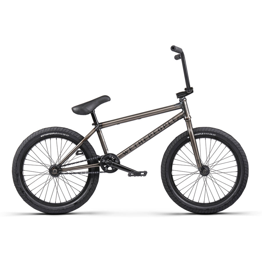 A black Wethepeople Justice 20 BMX Bike on a white background.