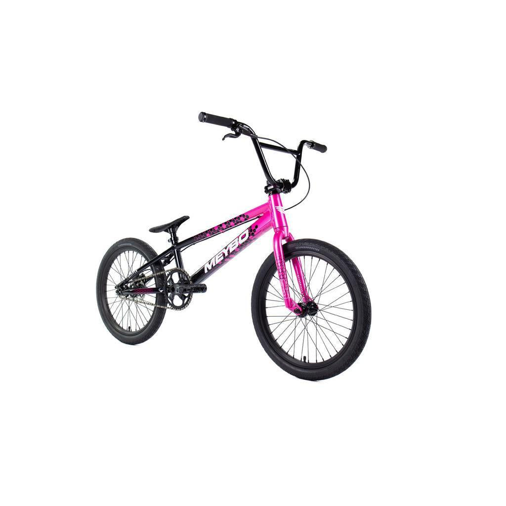 The Meybo 2026 Clipper Pro XXL Bike is shown on a white background, featuring a sturdy frame, wide tires, and raised handlebars—making it an ideal entry-level BMX race bike.