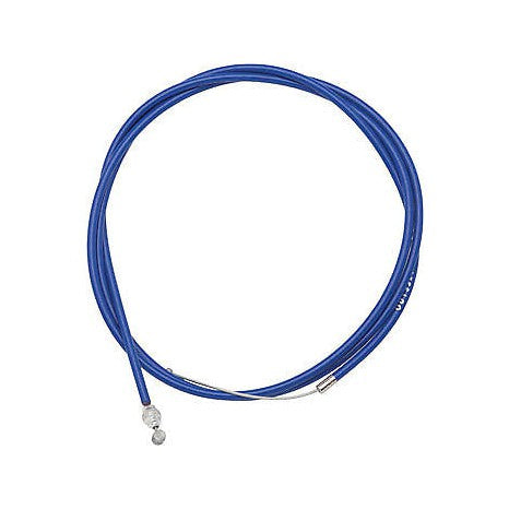 Blue Odyssey Linear Slic K-Shield BMX Brake Cable with key.