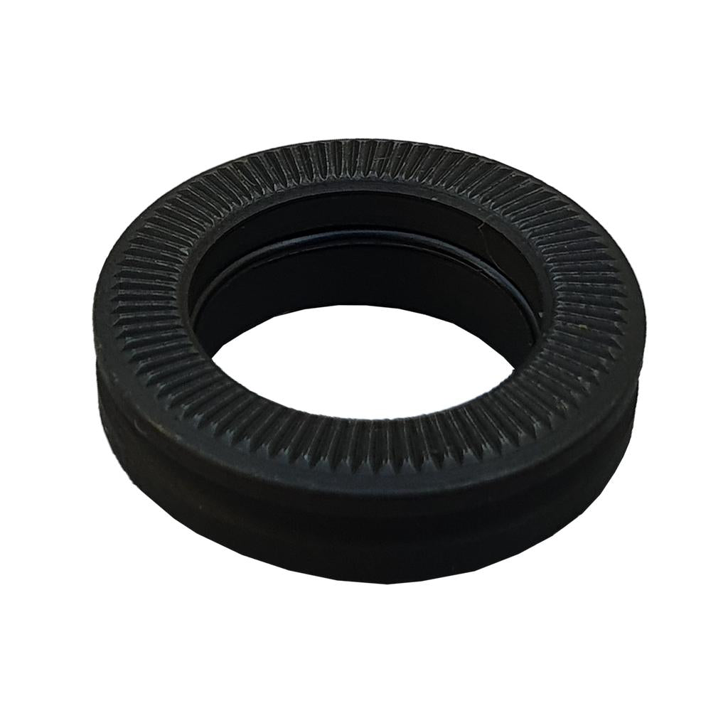 The Odyssey C5 Collar (Drive Side) is a black rubber oil seal ring with a grooved outer edge, designed as a hub accessory for C5 Hub applications, shown against a white background.
