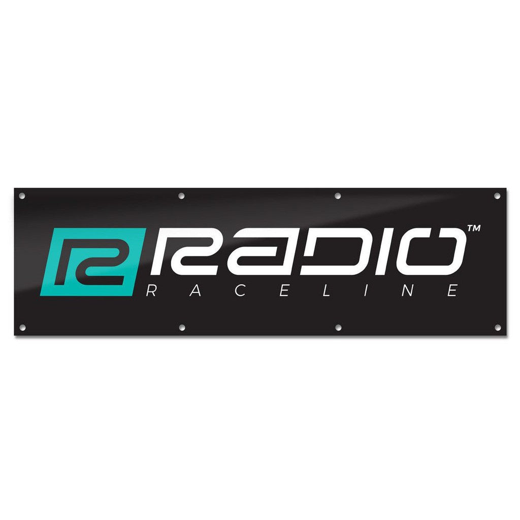 Radio Raceline Contest Banner / Black/White/Teal