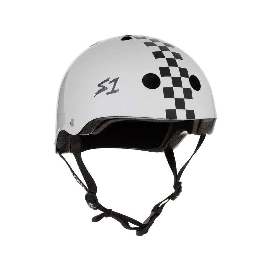 S-One Lifer Helmet / Gloss White/Black Checkers / XL