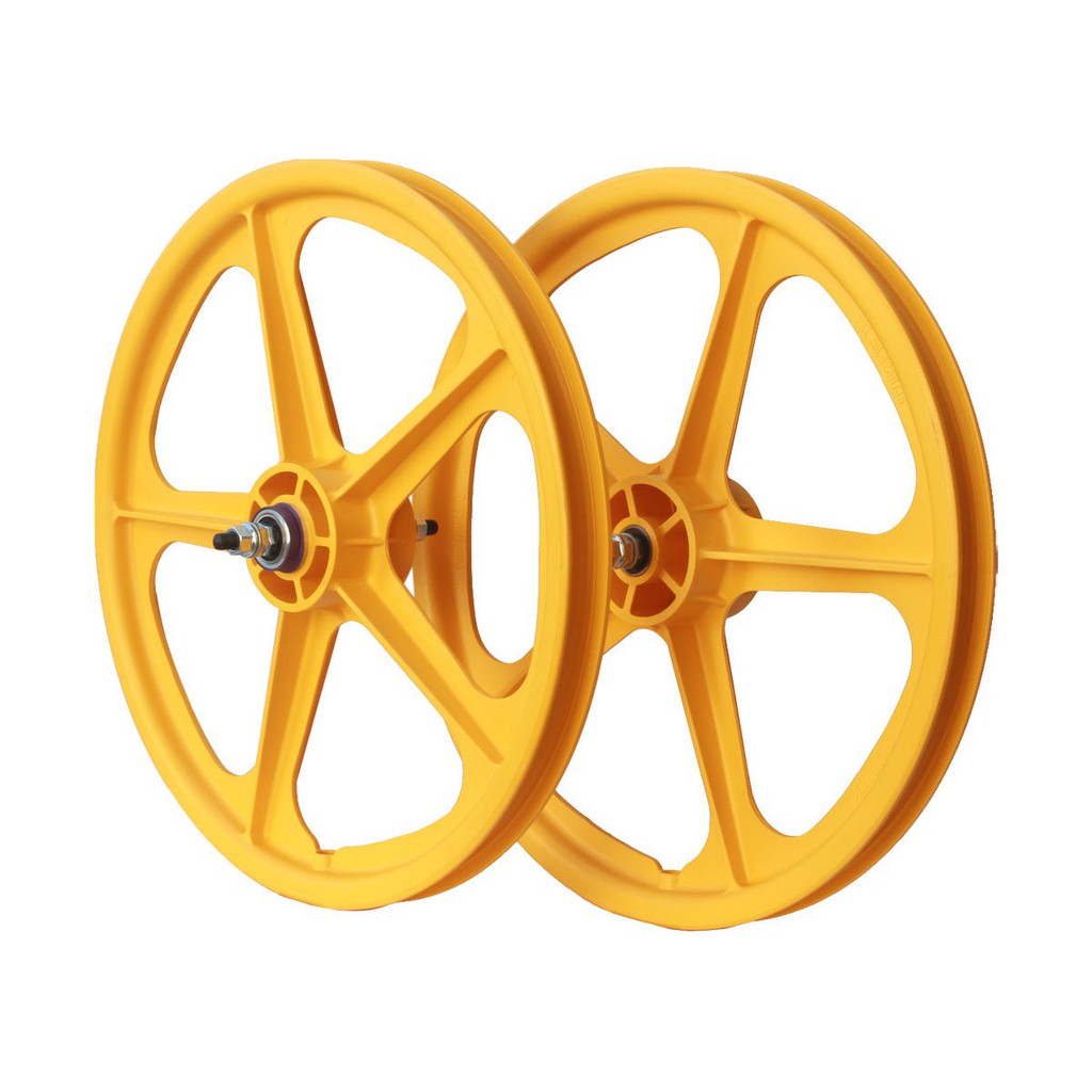 Skyway Tuff II 5 Spoke Wheelset / Yellow