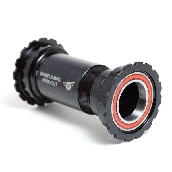 Wheels MFG BB86 Threaded ABEC-5 Bottom Bracket / Black / 24mm Shimano