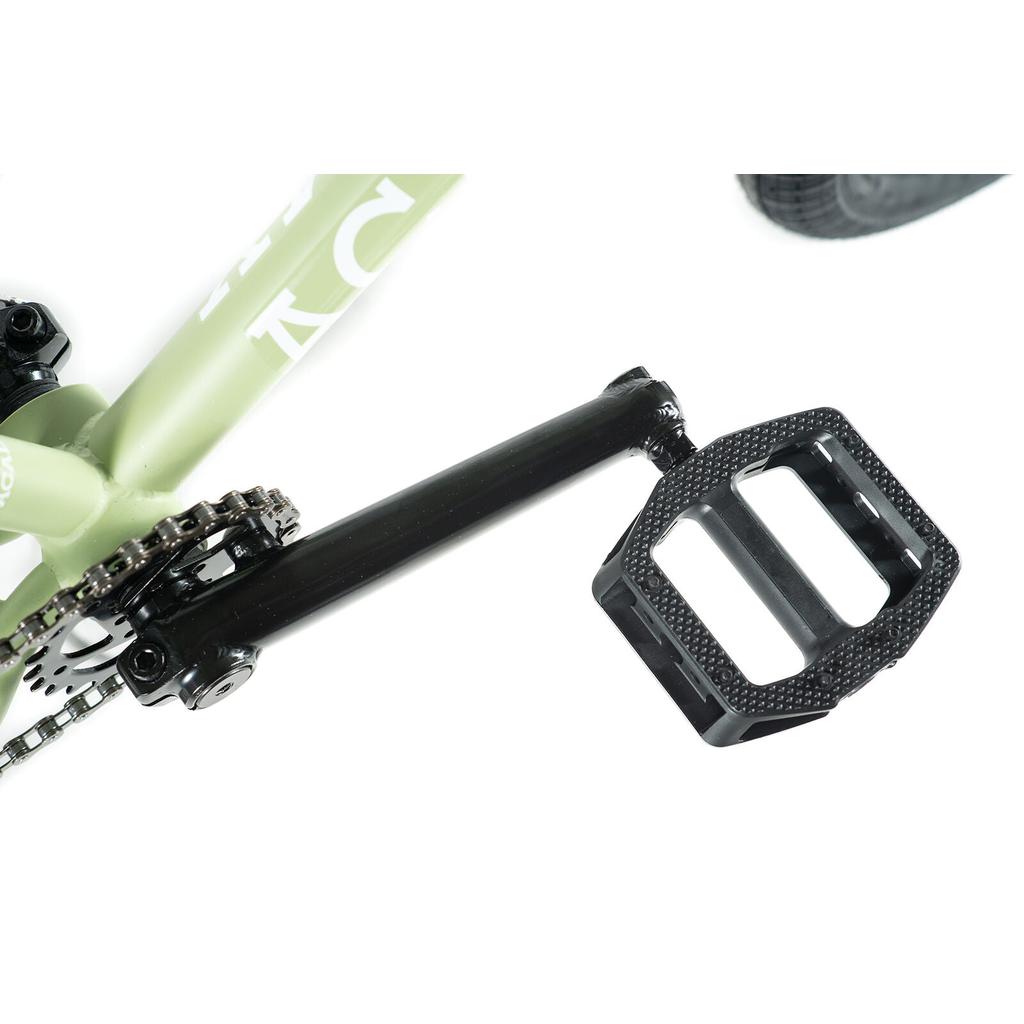 Close-up of the Academy Aspire 20 Inch Bike crankset, displaying its black pedal, crank arm, and part of the chainring against a white background.