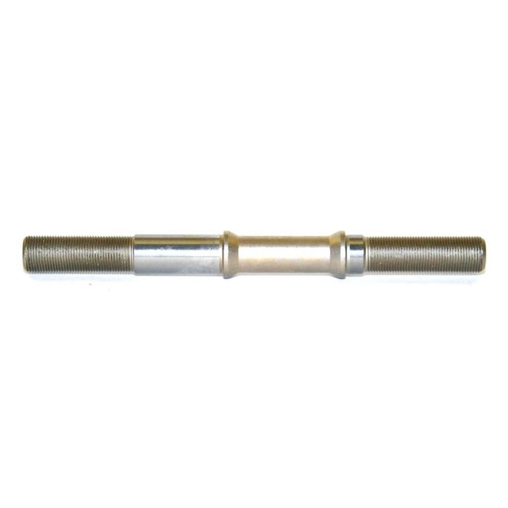 The Animal Javelin Rear Hub Axle is a durable, 14mm hollow crmo metal threaded rod with an unthreaded center section, designed as a replacement axle for Animal Javelin rear hubs.