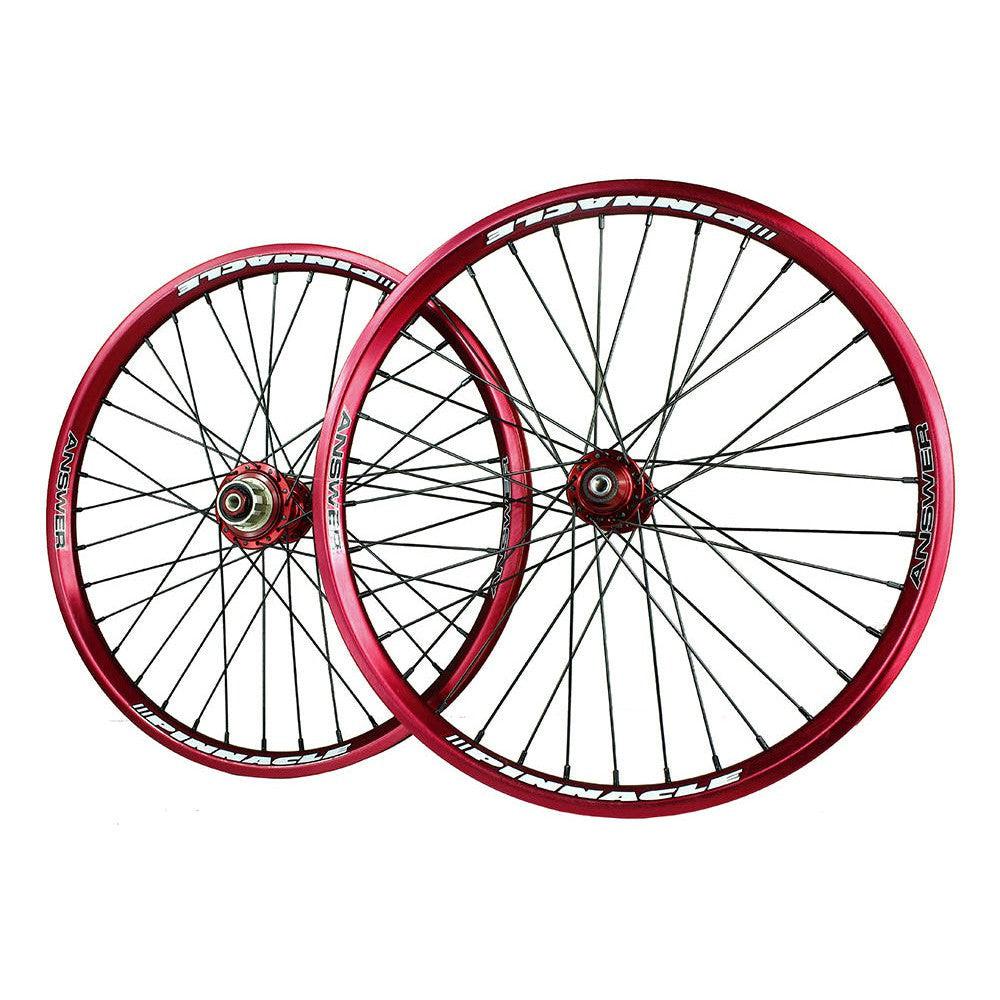 ANSWER 24 x 1.75 Pinnacle Pro Wheel Set / Red""