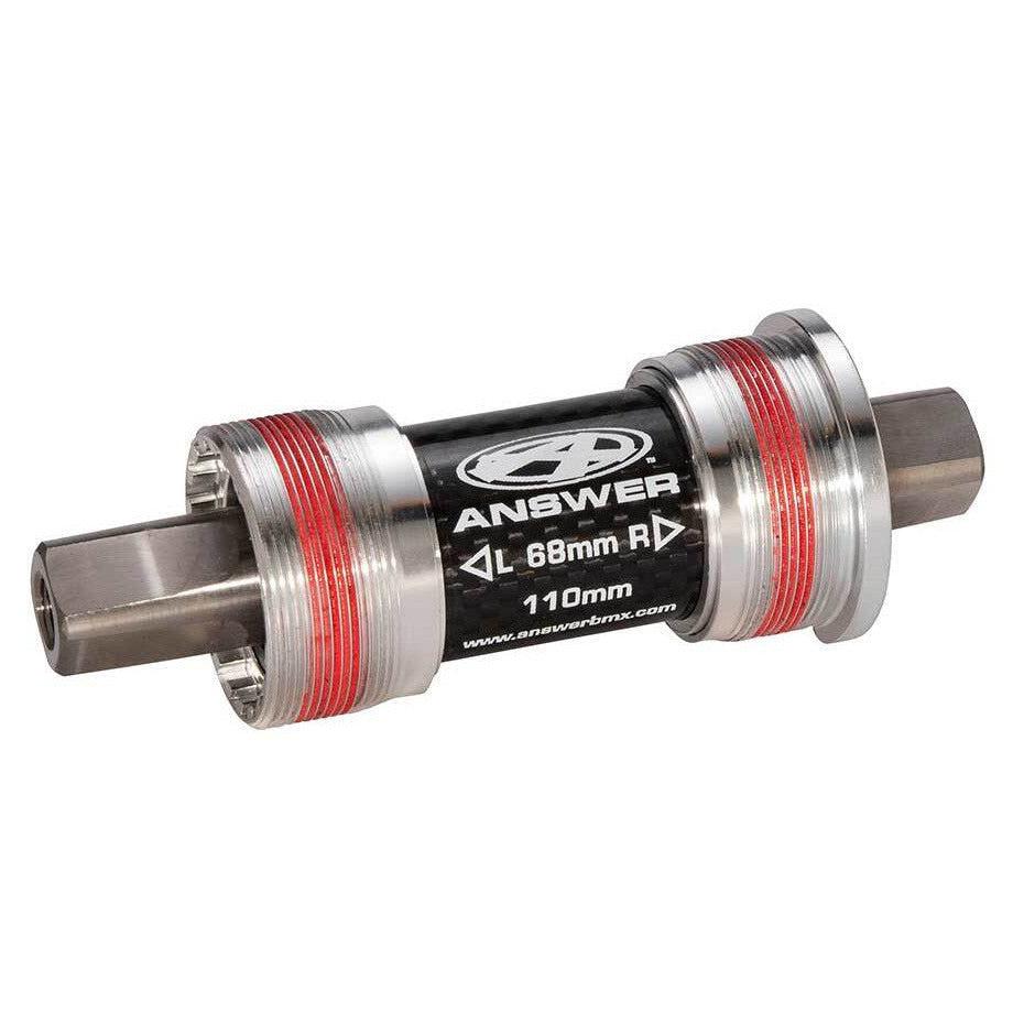 Answer Euro BB Square Taper Titanium Spindle / Silver / 110mm / Titanium