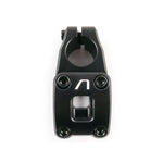 The black Arise Neon Pro OS Top Load Stem (31.8mm Clamp) is made from durable 6061-T6 alloy, featuring CNC machined precision and a wider faceplate with a logo, set against a crisp white background.