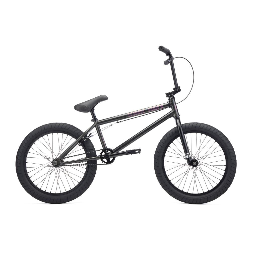 The Kink Steup 20 Inch Bike (2027) features thick tires, straight handlebars, and a compact Chromoly frame in black, shown side-on against a white background—perfect for beginners or riders seeking reliable BMX performance.
