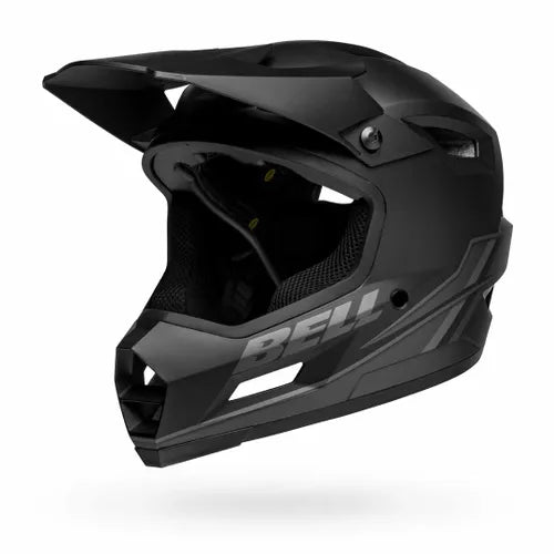 The Bell Sanction 2 DLX MIPS Matte Black is a full-face motorcycle helmet featuring an angular design, ventilation openings, and visor. It's an affordable, lightweight option that provides style and functionality for performance-focused riders.