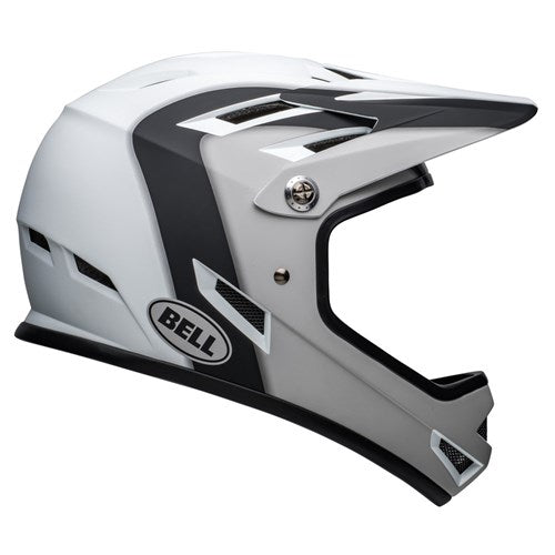 all white bell helmet Bell Sanction Matte Black/White Presence Helmet