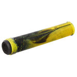 A Fit Bike Co Savage V2 Flangeless Grips in yellow and black on a white background.