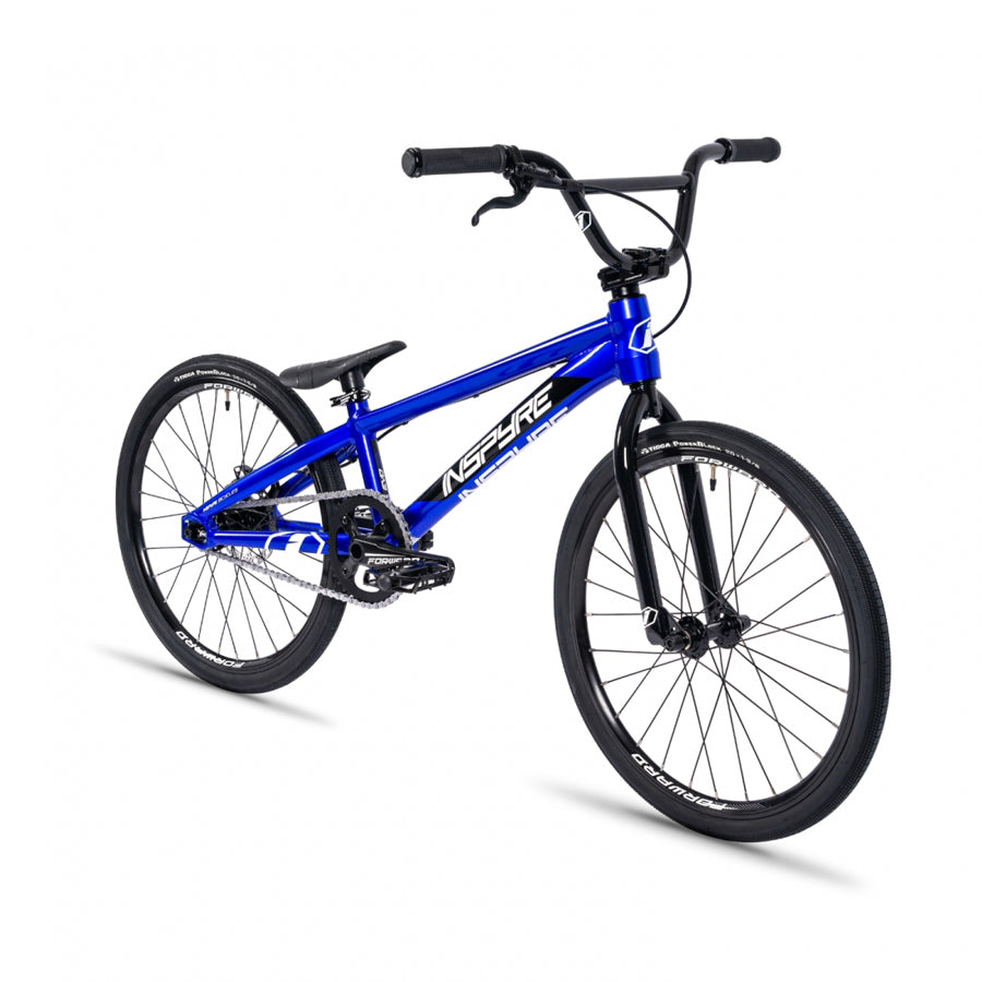 An Inspyre Evo Disc Expert Bike with a blue hydroformed 6061 aluminium frame on a white background.