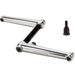 A pair of chrome handlebars and a black screw. These sleek handlebars are perfect for biking enthusiasts, especially those using Profile Racing components. Pair them with Profile Race Cranks and the 19