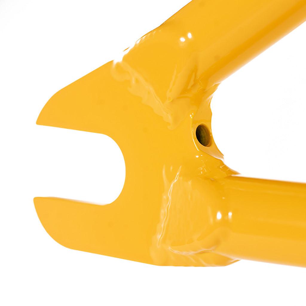 A yellow Colony Enishi Flatland Frame (Kio Hayakawa Signature) on a white background.