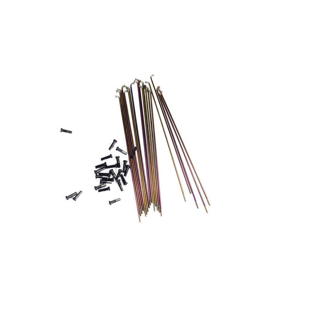 Colony Spokes & Nipples (20 pack) / Rainbow / 184mm