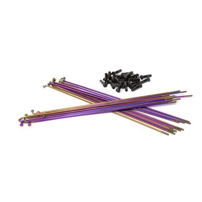 Colony Spokes & Nipples (20 pack) / Rainbow / 186mm