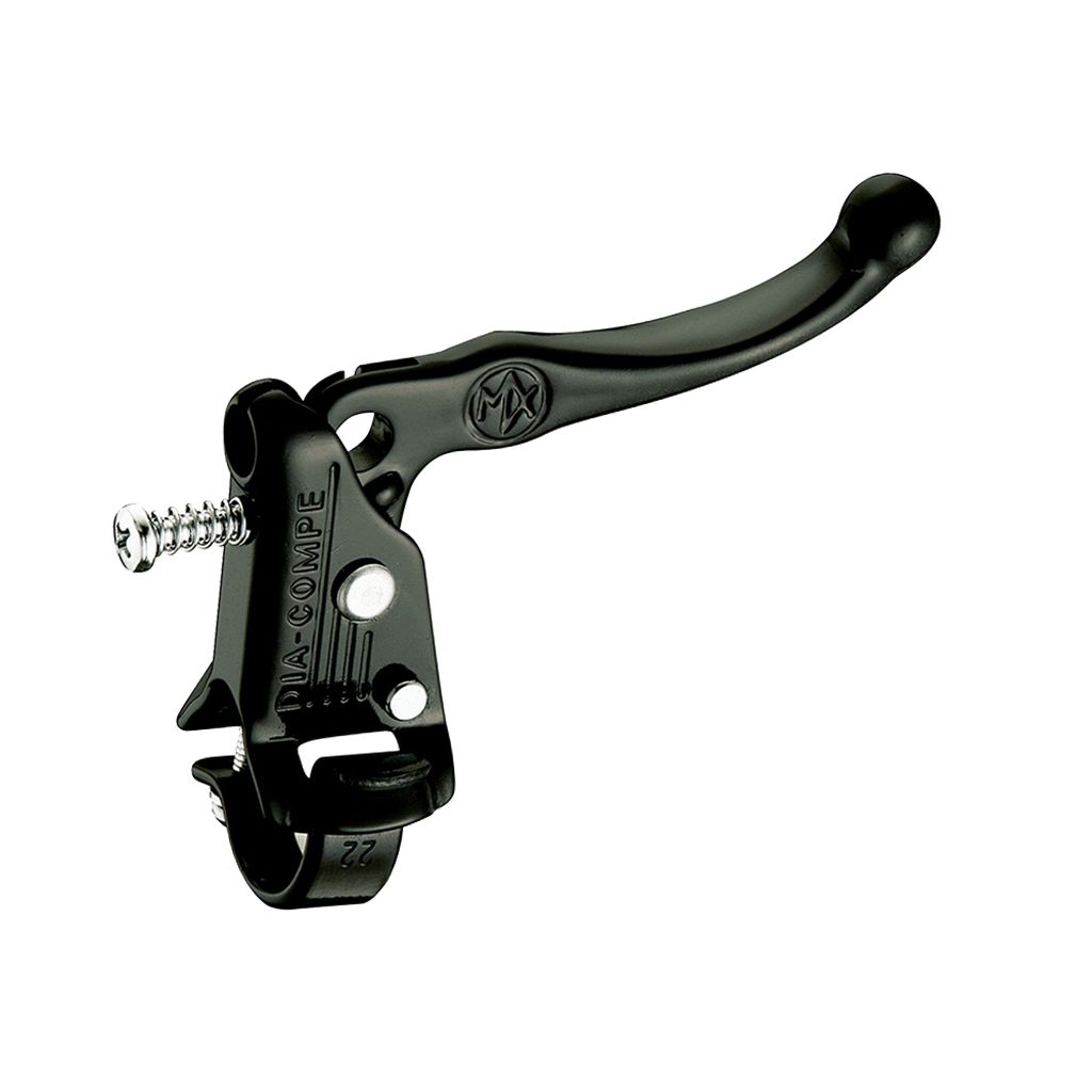 Black Dia Compe Tech 3 Sidepull Brake Lever with a handlebar clamp and adjustment screw, ideal for old school rebuilds.