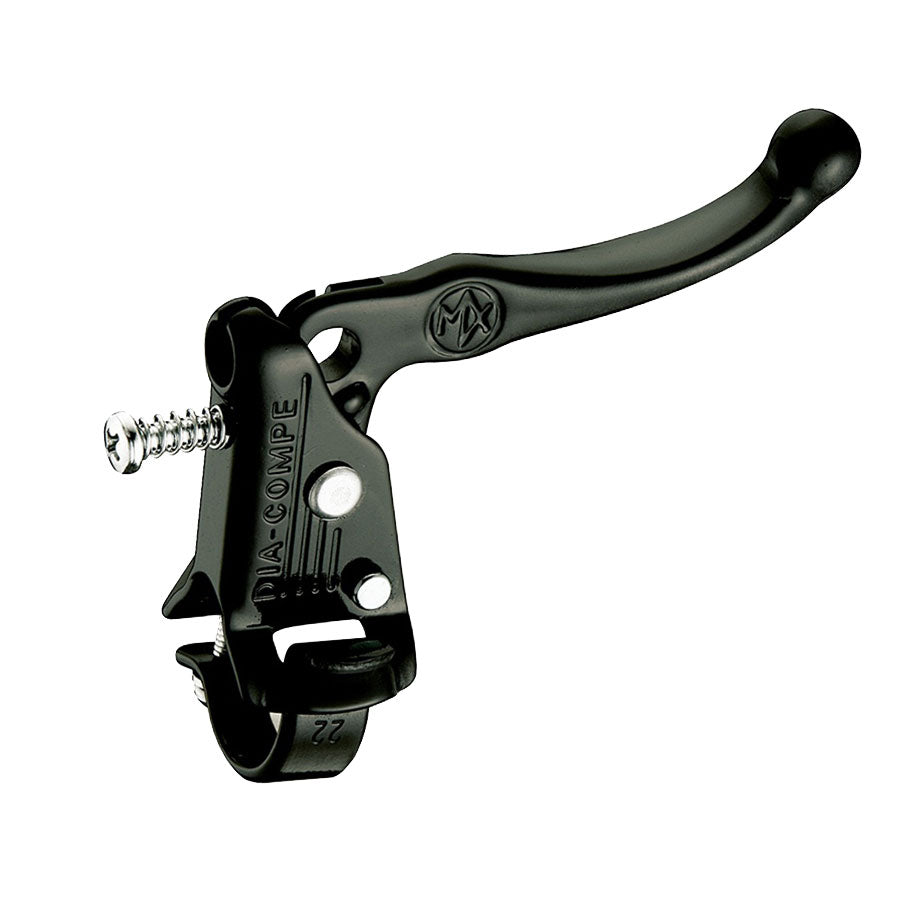 A black lever on a white background, featuring the Dia Compe Tech 3 Sidepull Brake Levers (Pair) calliper.