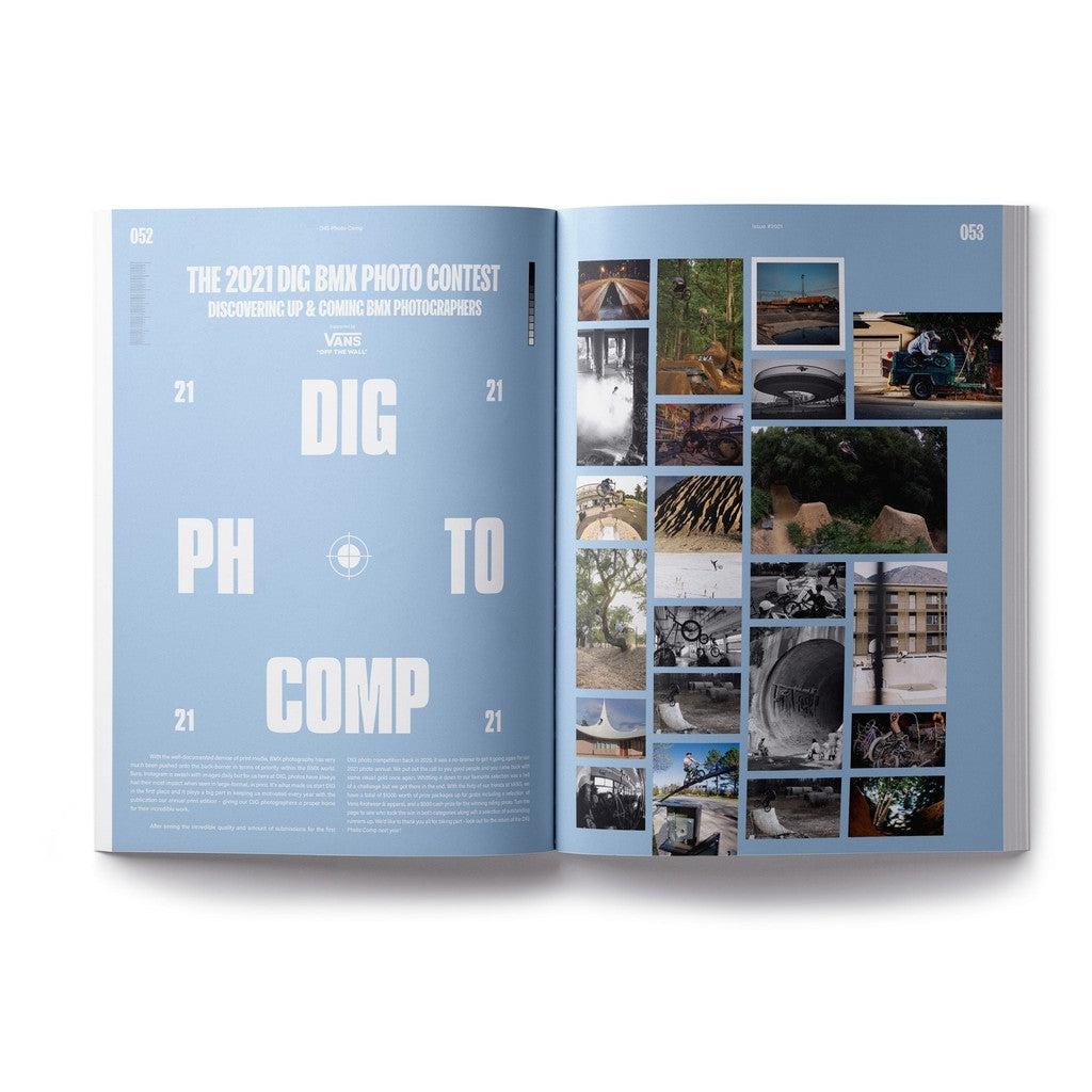 The latest issue of DIG Book 2021 - Photo Annual, features outstanding photographs of people against a captivating blue background.