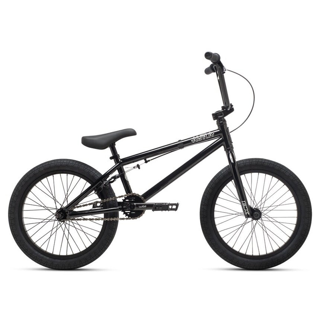 A black DK Aura 18 Inch Bike, a smaller shredder, on a white background.