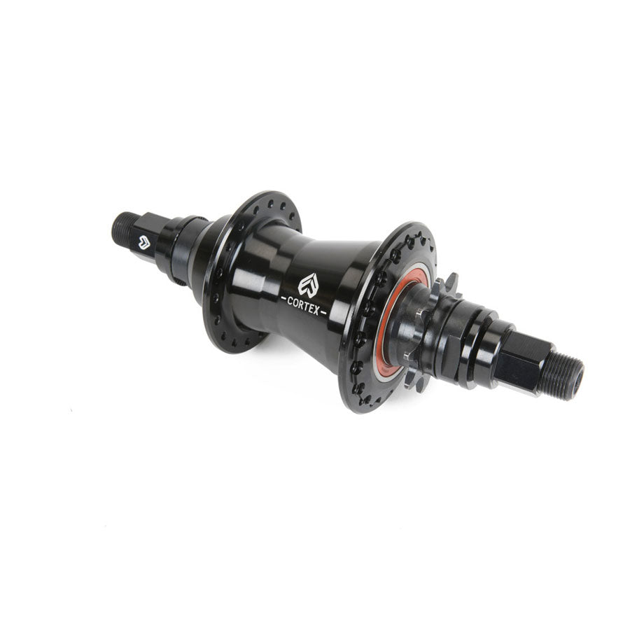 A black Eclat Cortext FC V1 freecoaster hub on a white background.