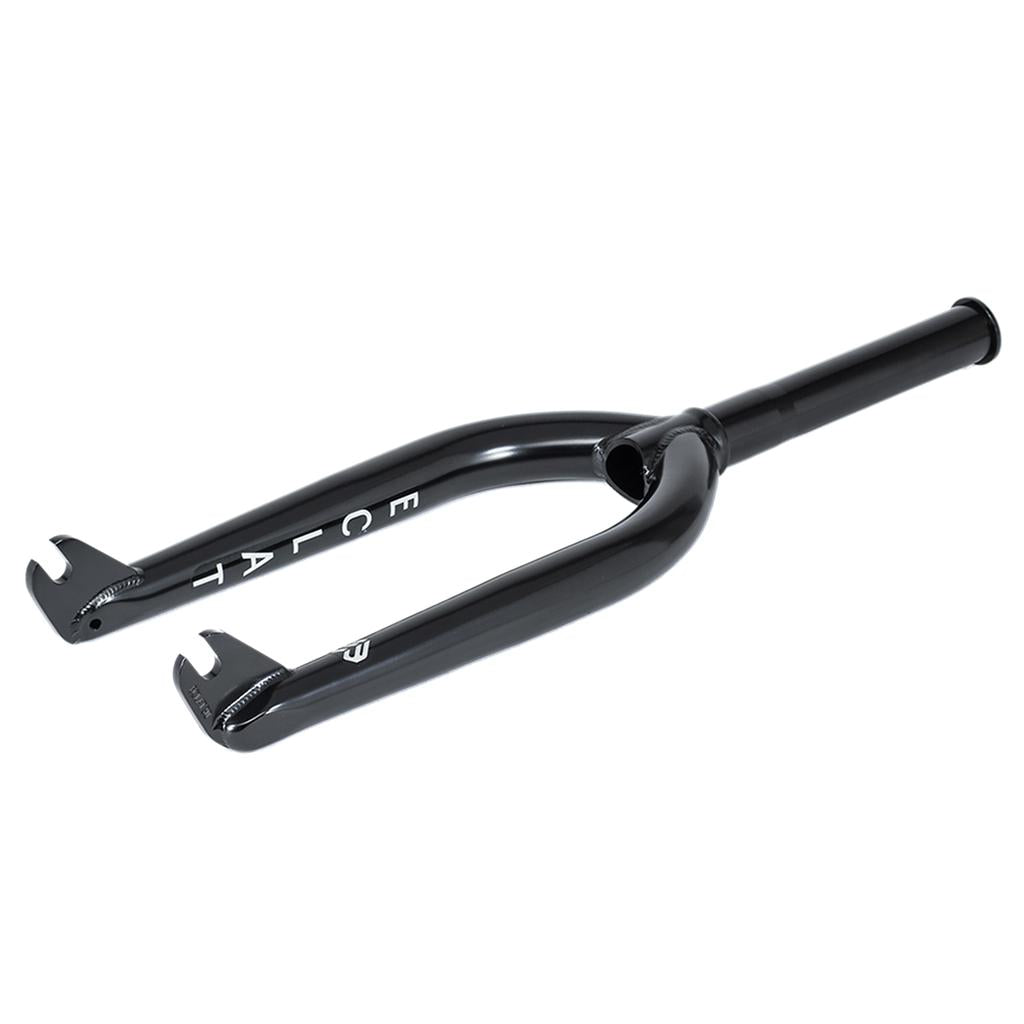 The Eclat Storm Fork, known as the strongest street BMX fork, features dual dropouts and is showcased on a clean white background in its black variant.