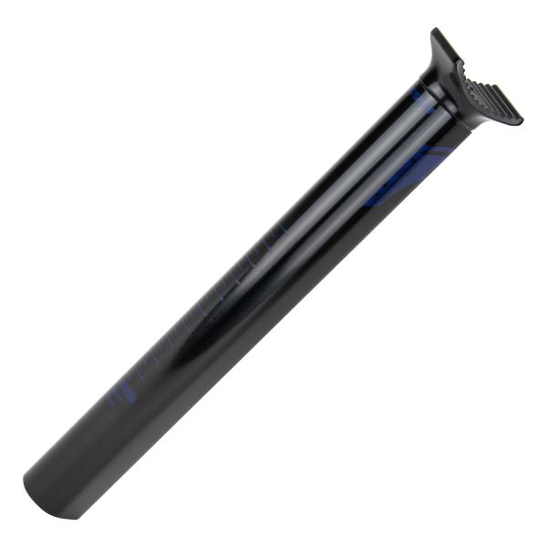 Black bicycle pump on a white background with an ELEVN Aero Seat Post Pivotal 27.2mm Frame.