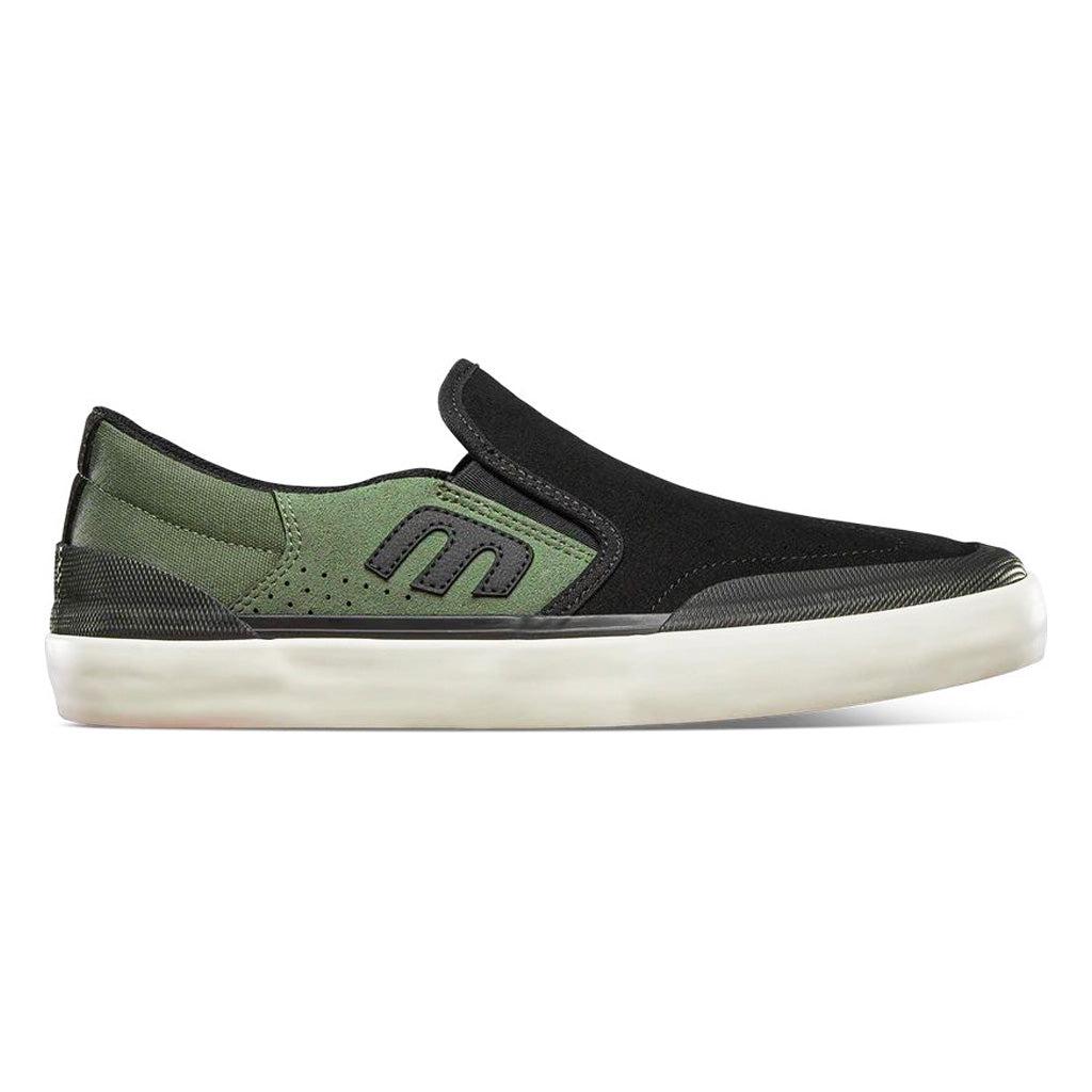 Etnies Marana Slip XLT - Black/Olive men's slip on shoes with Michelin tread.