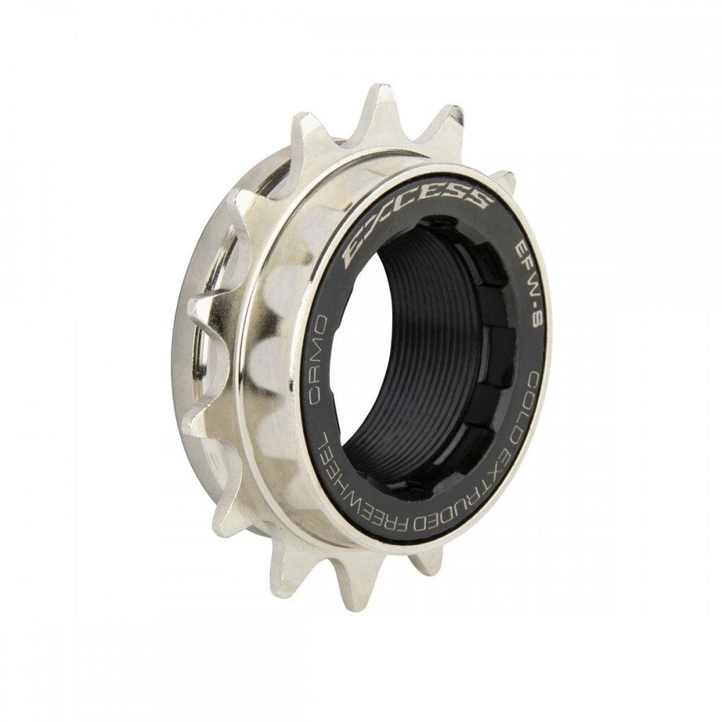 Single-speed bicycle EXCESS EFW-S 36-POE FREEWHEEL 3/32" with a chrome cog finish on a white background.