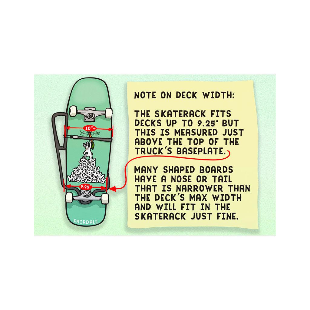 A Fairdale Skate Pannier Rack with a note attached.