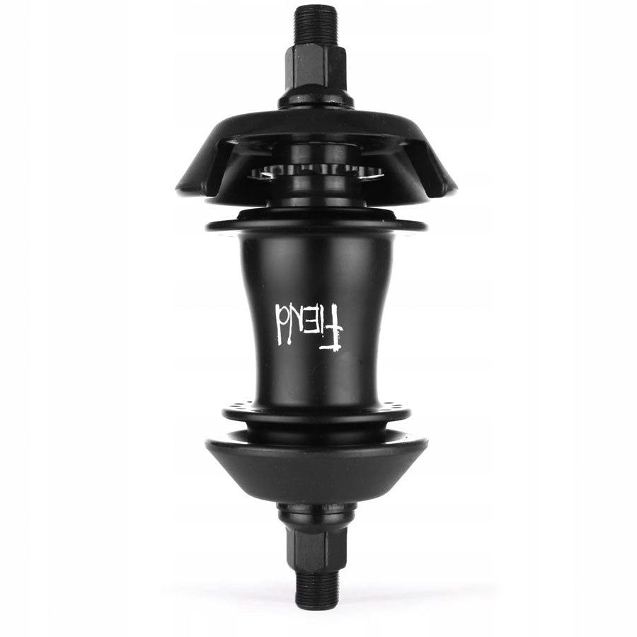 A Fiend Cab V2 Freecoaster Hub (9T) with the word hippo on it features a CNC machined alloy construction.