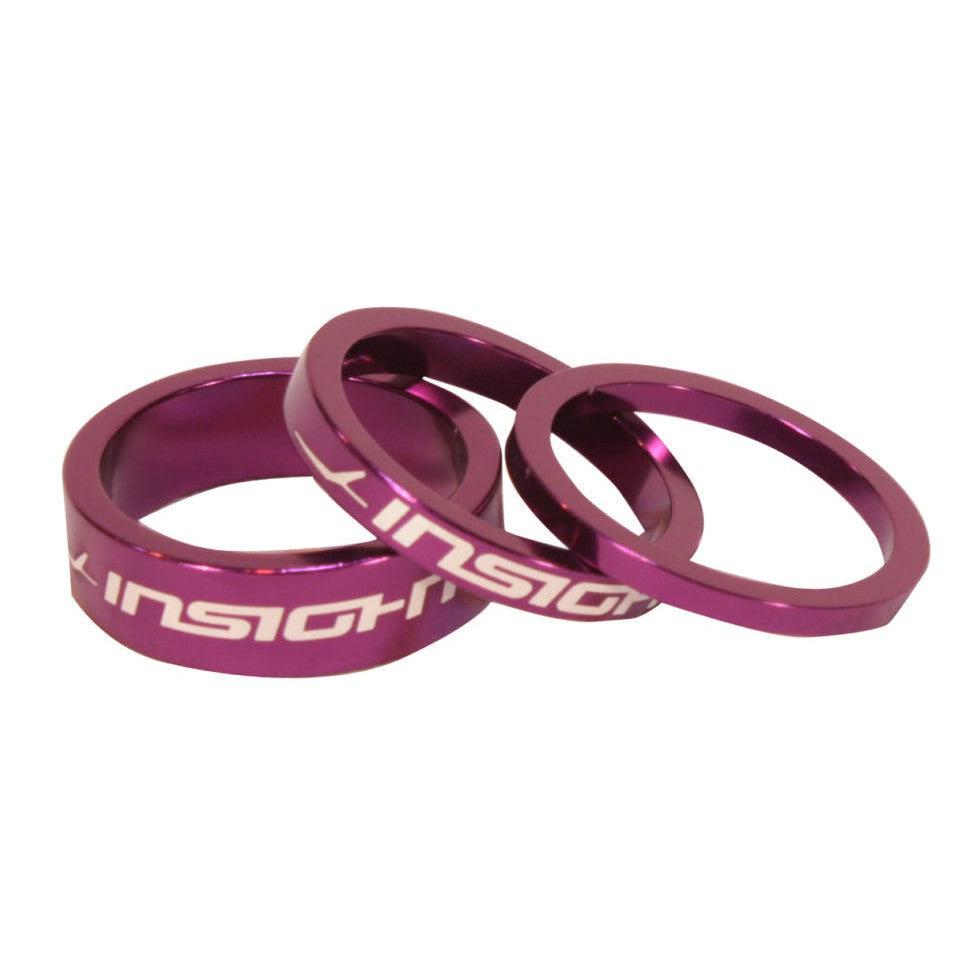 Insight Head Set Spacers 1-1/8 Alloy 3, 5 & 10mm / 1-1/8 / Purple