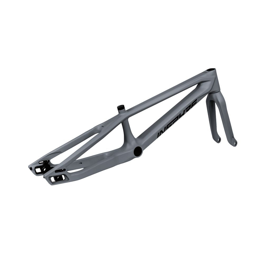 Matte gray Inspyre Era Pro Frameset with a rigid front fork.