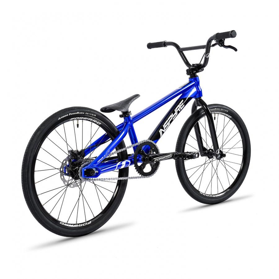 A blue Inspyre Evo Disc Expert Bike on a white background.