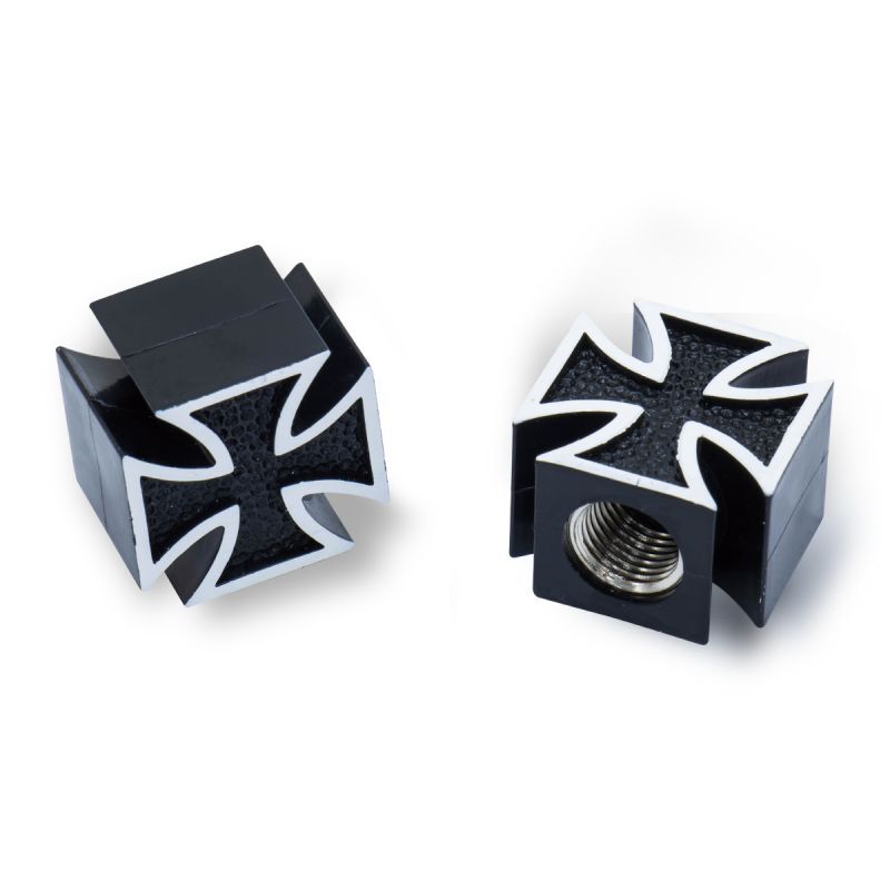 A pair of Iron Cross Valve Caps.